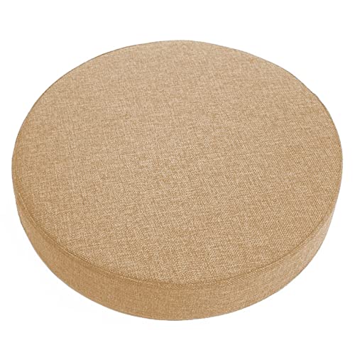 ping bu Runde Stuhlkissen, dick, 5/8/10 cm, für Esszimmer, Garten, Stuhlkissen, runde Hockerkissen für Küche, Zuhause (40 x 40 x 10 cm, Khaki) von ping bu