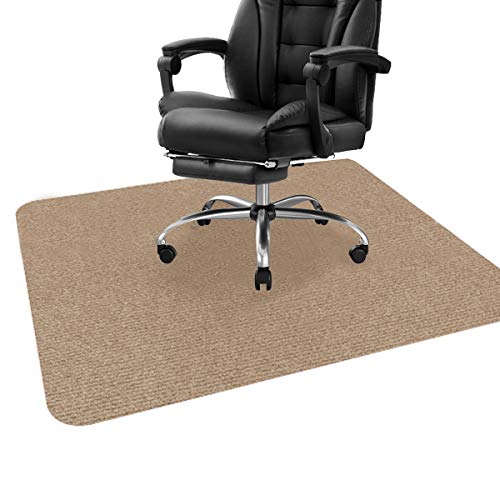 ping bu Stuhlmatte, Schreibtischstuhlmatte für Hartholzböden, Bodenschutzmatte, Bodenmatte für Bürostuhl, Mehrzweck-Stuhlteppich für Zuhause (90 x 120 cm, Khaki) von ping bu