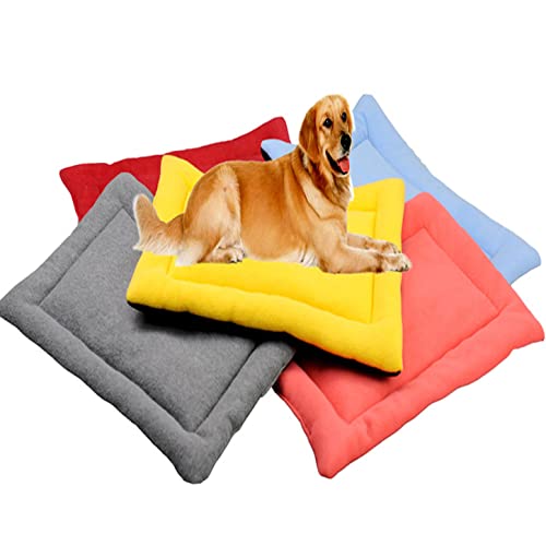 ping bu Weiche Hundebox-Matratze, beruhigendes Hundebett, mittelgroß, Hundekissen, Winter, warm, waschbar, beruhigend, Hundebett, Matte (35 x 50 cm, blau) von ping bu