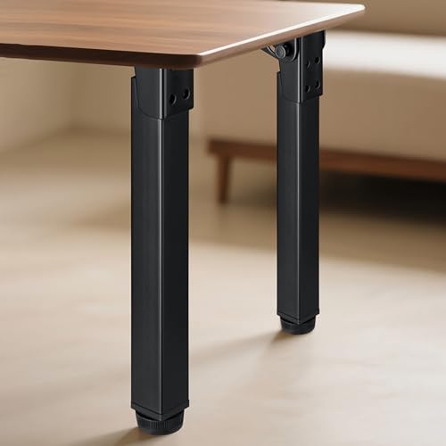 2 Stück Tischbeine Klappbar Klapptischbeine Faltbare Möbelfüße Metall Schreibtischbeine Schwarz Möbelfüße für DIY Campingtischen, Schränken Ersatzbeinen, Couchtisch von pingping1991