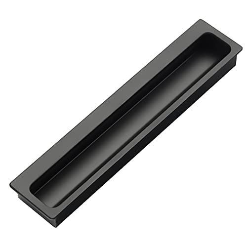 Muschelgriff 1 Stück Küchengriffe Schiebetür-Möbelgriff Versteckter Griffmulden Griffe Schiebetür Einlassgriffe für Schränke Kleiderschrank Schublade Küche Tür(Color:Black,Size:896mm) von pingping1991