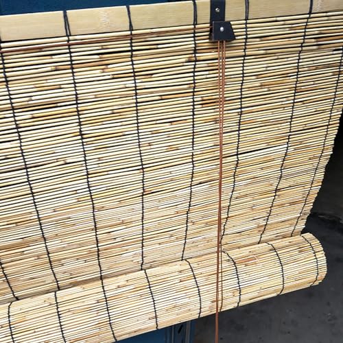 Retro Bambus Rollo,Sonnenschutz Raffrollo Jalousien for Fenster Schilfrollo Verdunkelungsrollo Fensterrollo,für Balkon Türen Terrasse Küche Außenbereich Outdoor von pingping1991