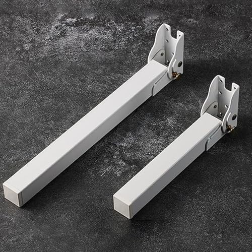 pingping1991 2 Stück Weiß Klapptischbein Faltbare Möbelfüße Möbelstützbeine Klappbar Tischfüße,Selbstsichernde Scharniere,für Bett Lapt Schrank Kleiderschrank DIY-Möbel von pingping1991