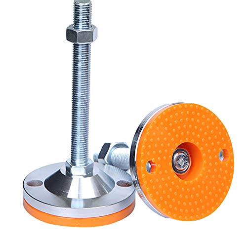 pingping1991 2 Stücke Regulierschrauben Tisch Möbelschraube für Möbelfüße Schwerlast Maschinenfuß, Stellfuß Vibrationsdämpft und Höhenverstellbar (D60*m16*100) von pingping1991