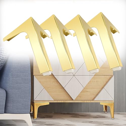 pingping1991 4 Stück Ersatz Möbelfüße Dreieck Möbelfüsse Sofafüße Metallfüße Schrankfuß Sockelfuß Möbelbeine Tischbeine für Schrank, Sofa, Couch & Regal von pingping1991