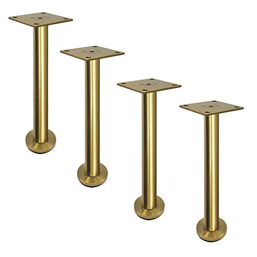 pingping1991 4er Set Möbelfüße,Edelstahl Tischbeine,Verstellbare Schrankfüße,Rund,Metall Möbelfüsse,Gebürstet Möbelbeine,Inklusive Anschraubplatte,für Sofa,TV-Schrank,Nachttisch,Schrauben(gold230mm) pingping1991 4er Set Möbelfüße,Edelstahl Tischbeine,Verstellbare Schrankfüße,Rund,Metall Möbelfüsse,Gebürstet Möbelbeine,Inklusive Anschraubplatte,für Sofa,TV-Schrank,Nachttisch,Schrauben(gold230mm) von pingping1991