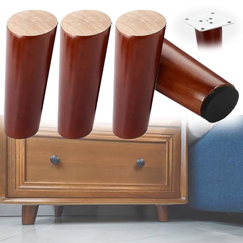 pingping1991 Holz Möbelfüße,Massivholz Konisch Möbelbeine Sofafuße Schrankfüße Tischbeine,mit Montageplatten und Schrauben,Ersatzbeine für Bücherregal Tisch Kaffee Tee Barhocker Füße,4 Stück pingping1991 Holz Möbelfüße,Massivholz Konisch Möbelbeine Sofafuße Schrankfüße Tischbeine,mit Montageplatten und Schrauben,Ersatzbeine für Bücherregal Tisch Kaffee Tee Barhocker Füße,4 Stück von pingping1991