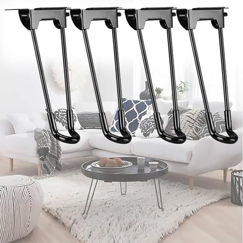 pingping1991 Schwarze Haarnadelbeine für DIY,4 Stück Klappbar Haarnadel-Metallbeine Haarnadel Tischbeine Klapptischbeine Faltbare for Couchtisch, Laptop Tisch Nachttisch Klappcamping Tisch Tragbar von pingping1991