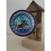 Kupfer-Zifferblatt 4 "Thermometer Mit Elch-Design Kupfer-Zifferblatt 4 "Thermometer Mit Elch-Design von pinkcloudgallery
