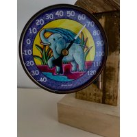 Kupfer-Zifferblatt 4 "Thermometer Mit Elefanten-Design Kupfer-Zifferblatt 4 "Thermometer Mit Elefanten-Design von pinkcloudgallery