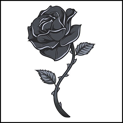 Fliesenaufkleber Fliesentattoos für Bad & Küche - Küchenfliesen für weiße einzelne Fließen empfohlen 10x10 cm - Gothic - blak Rose von pinkelephant