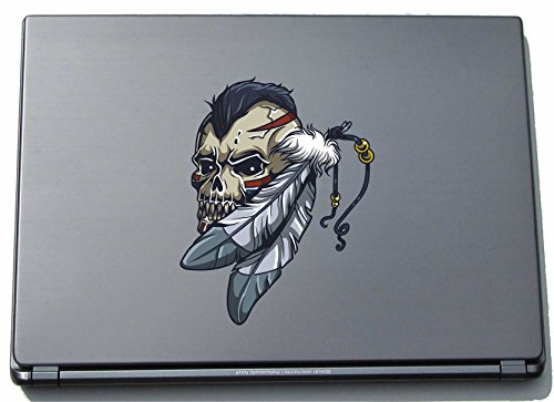 Laptopaufkleber Laptopskin Misc1-Nameri4 - Indianer Totenkopf - 210 x 164 mm Aufkleber von INDIGOS UG