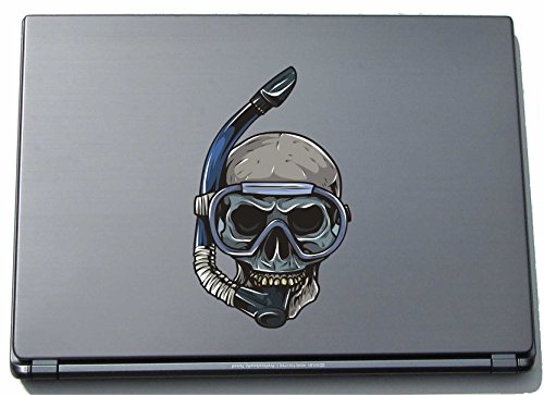 Laptopaufkleber Laptopskin Skull 014 - widerlicher Totenkopf Skull - 150 x 91 mm Aufkleber von INDIGOS UG