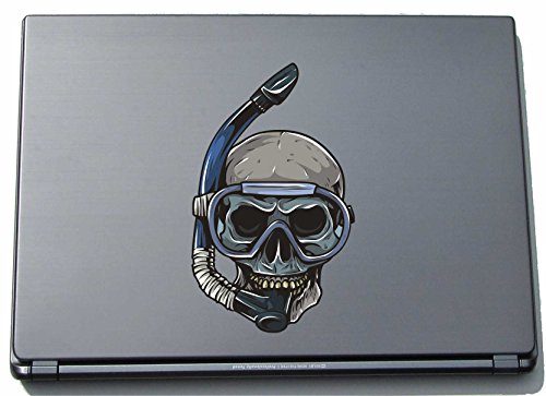 Laptopaufkleber Laptopskin Sport 114 - Totenkopf - Skull mit Glas-U-Boot - 150 x 91 mm Aufkleber von INDIGOS UG