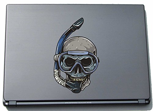 Laptopaufkleber Laptopskin Sport 114 - Totenkopf - Skull mit Glas-U-Boot - 210 x 127 mm Aufkleber von INDIGOS UG