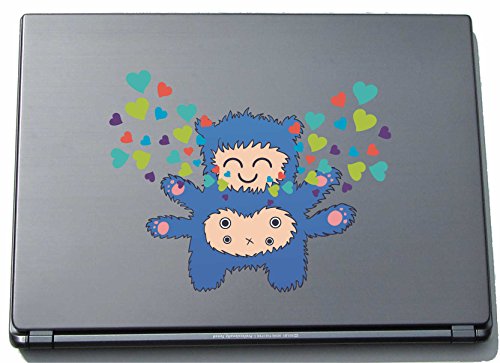 pinkelephant Laptopaufkleber Laptopskin clm025 - Lustige kleine Monster - Engel - 210 x 266 mm Aufkleber von INDIGOS UG