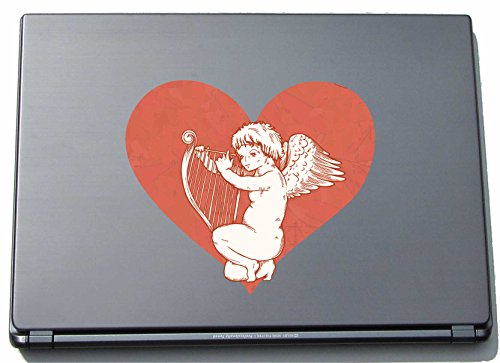 Laptopaufkleber Laptopskin lovely021 - Süße Herzen - Engel - 150 x 164 mm Aufkleber von INDIGOS UG