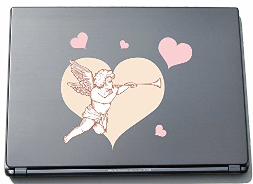 Laptopaufkleber Laptopskin lovely030 - Süße Herzen - Engel - 210 x 232 mm Aufkleber von INDIGOS UG