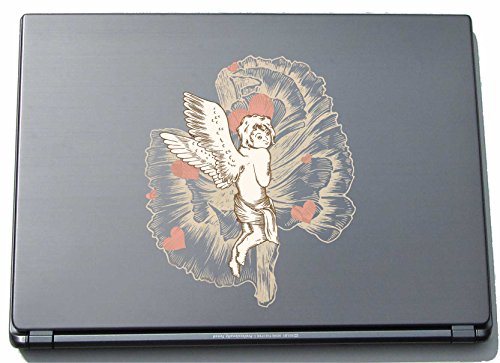 Laptopaufkleber Laptopskin lovely031 - Süße Herzen - Engel - 150 x 126 mm Aufkleber von INDIGOS UG