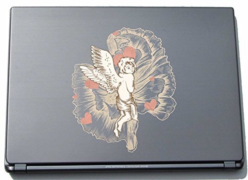 Laptopaufkleber Laptopskin lovely031 - Süße Herzen - Engel - 210 x 176 mm Aufkleber von INDIGOS UG