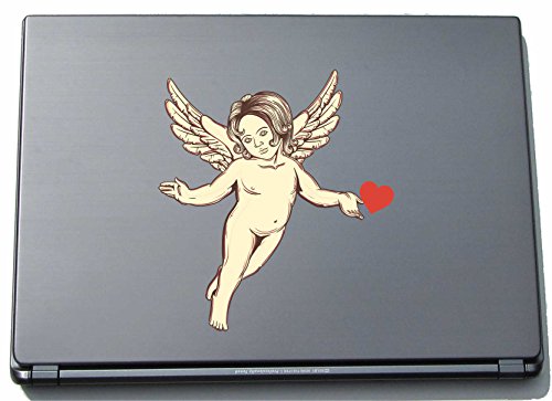 Laptopaufkleber Laptopskin lovely050 - Süße Herzen - Engel - 150 x 135 mm Aufkleber von INDIGOS UG