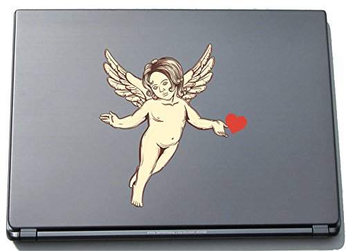 Laptopaufkleber Laptopskin lovely050 - Süße Herzen - Engel - 210 x 189 mm Aufkleber von INDIGOS UG