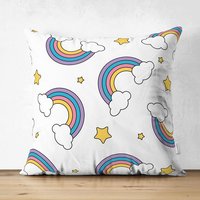 Clearance Multi Color/Regenbogen Kinder Kinderzimmer Schlafzimmer Kissenbezug von pinklemonz