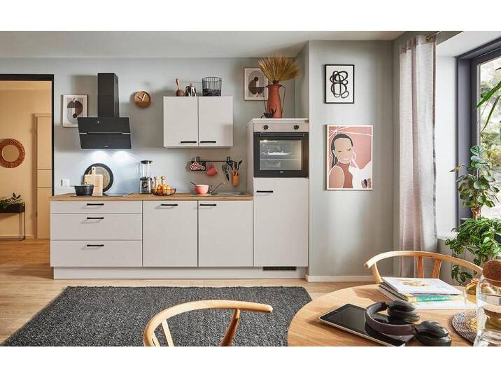 pino Küchenzeile Helsinki, individuell anpassbar, gratis Küchenplanung mit Profis, (Breite 250cm), vormontiert, wahlw. mit E-Geräten, Preis inkl. Lieferung & Montage von pino