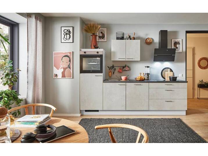 pino Küchenzeile Helsinki, individuell anpassbar, gratis Küchenplanung mit Profis, (Breite 250cm), vormontiert, wahlw. mit E-Geräten, Preis inkl. Lieferung von pino