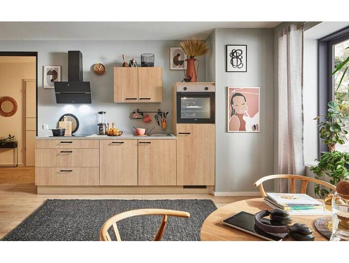 pino Küchenzeile Helsinki, individuell anpassbar, gratis Küchenplanung mit Profis, (Breite 250cm), vormontiert, wahlw. mit E-Geräten, Preis inkl. Lieferung von pino