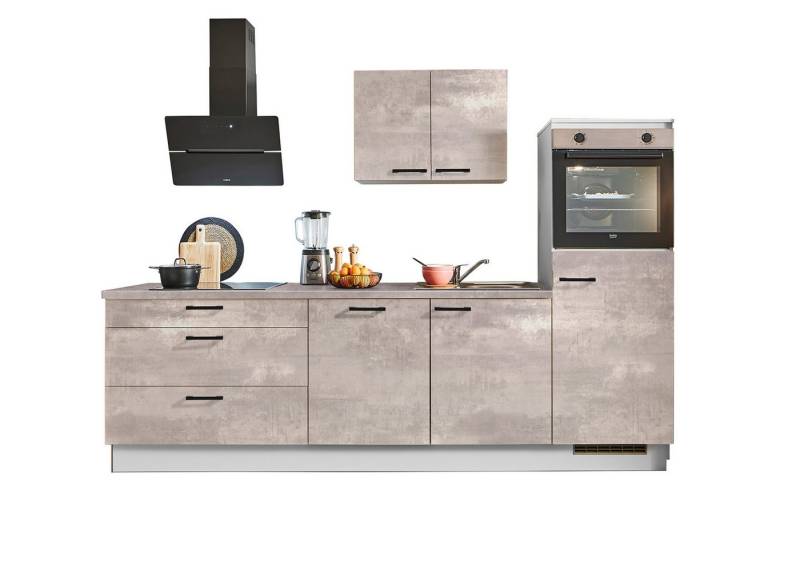 pino Küchenzeile Helsinki, individuell anpassbar, gratis Küchenplanung mit Profis, (Breite 250cm), vormontiert, wahlw. mit E-Geräten, Preis inkl. Lieferung & Montage von pino