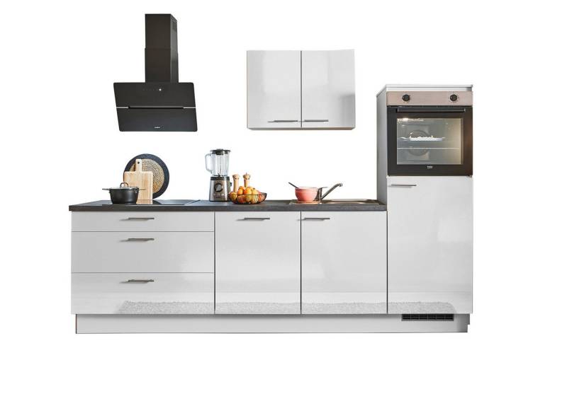 pino Küchenzeile Helsinki, individuell anpassbar, gratis Küchenplanung mit Profis, (Breite 250cm), vormontiert, wahlw. mit E-Geräten, Preis inkl. Lieferung & Montage von pino