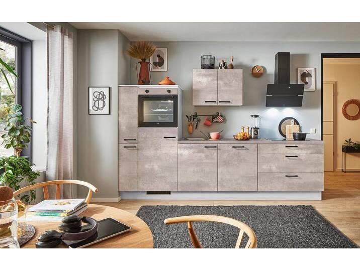 pino Küchenzeile Stockholm, individuell anpassbar, gratis Küchenplanung mit Profis, (Breite 280cm), vormontiert, wahlw. mit E-Geräten, Preis inkl. Lieferung von pino