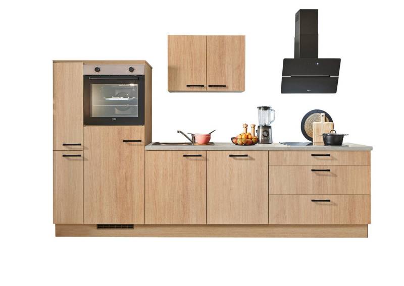 pino Küchenzeile Stockholm, individuell anpassbar, gratis Küchenplanung mit Profis, (Breite 280cm), vormontiert, wahlw. mit E-Geräten, Preis inkl. Lieferung von pino