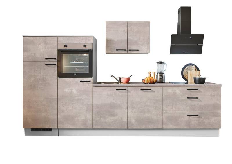 pino Küchenzeile Veas, individuell anpassbar, gratis Küchenplanung mit Profis, (Breite 310cm), vormontiert, wahlw. mit E-Geräten, Preis inkl. Lieferung von pino