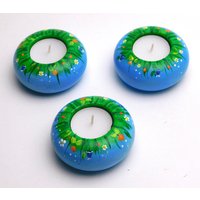 Teelichthalter Mit Einer Blumenwiese Bemalt Teelichthalter Mit Einer Blumenwiese Bemalt von pinselstrichonline