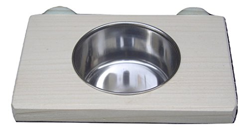 pipano Futternapf Sitzbrett 15 x 10 cm, 0,15 Liter für Vogelkäfig, Wellensittich, SF1510 von pipano