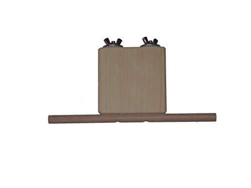 pipano Sitzbrett 10 x 10 cm mit Sitzstange für Vogelkäfig, Schlafplatz, Wellensittich S11012 von pipano