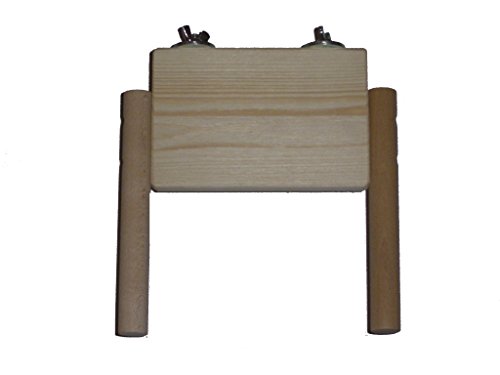 pipano Sitzbrett 15 x 10 cm mit 2 Sitzstangen 20 mm für Vogelkäfig, Sitzplatz, Nymphensittich, S21520 von pipano