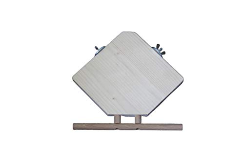 pipano Sitzbrett Ecke + Sitzstange 15 x 15 cm für Vogelkäfig, Schlafplatz, Wellensittich, SES1512 von pipano