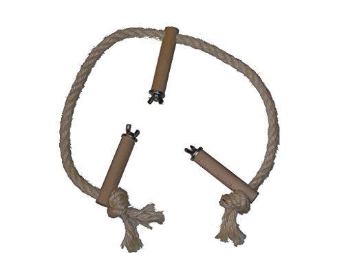 pipano Sitzseil 60-200 cm Sisal 12 mm für Vogelkäfig, Kletterseil, Nymphensittich, Wellensittich, PS3212 (200 cm) von pipano