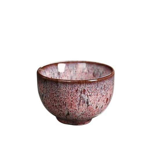 pipisweet Kreative Kung-Fu-Keramik-Teetasse im japanischen Stil, Teeschale, rohe Keramik, Porzellan, Kunst-Trinkgeschirr (braunes Rot) von pipisweet