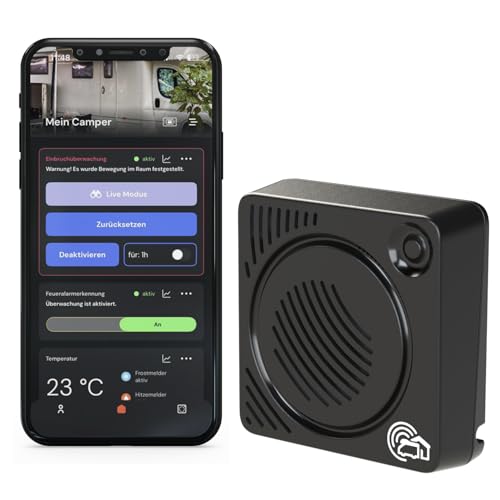 Alarmsirene für sonsor Alarmsystem - akustische Abschreckung für die Mobile und stationäre Anwendung (schwarz) von pironex