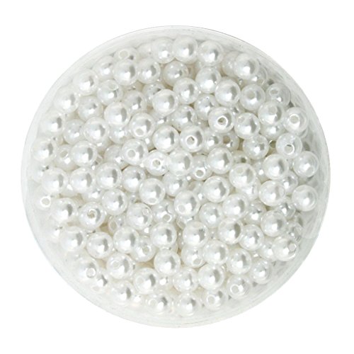 500 Stück 6mm Kunstperlen mit Loch - Wachsperlen Dekoperlen Bastelperlen für Schmuckherstellung DIY Projekte- Weiß 500 Stück 6mm Kunstperlen mit Loch - Wachsperlen Dekoperlen Bastelperlen für Schmuckherstellung DIY Projekte- Weiß von pistro