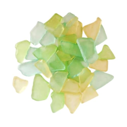 500g Strandglas Steine für Basteln Kinder Erwachsene, Mattes Klares Meer Glas, Gemischte Farben Glassteine Charms für Schmuckherstellung, Hochzeitsdekoration, DIY Handwerk, 1-4 cm- 1-3 cm Stil B von pistro