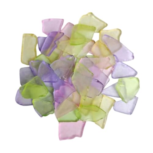 500g Strandglas Steine für Basteln Kinder Erwachsene, Mattes Klares Meer Glas, Gemischte Farben Glassteine Charms für Schmuckherstellung, Hochzeitsdekoration, DIY Handwerk, 1-4 cm- 1-3 cm Stil C von pistro