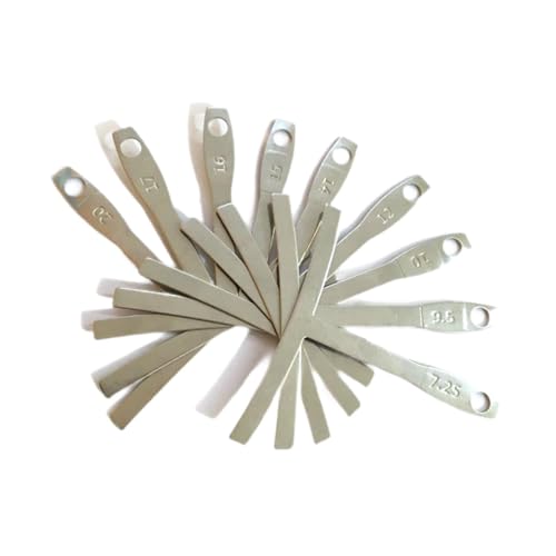 9-teiliges Untersaitenradiusmessgerät Set aus Edelstahl, Werkzeuge zum Einrichten von Gitarren, Griffbrett und Brücke, für elektrische, Akustikgitarren und Bässe von pistro