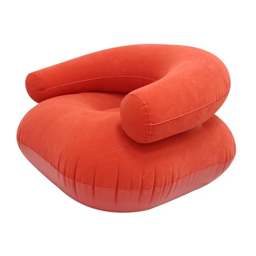 Aufblasbarer Loungesessel mit beflockter Oberfläche, 72 x 72 x 50 cm, tragbare Liege für den Innen- und Außenbereich, Terrasse, Garten, Wohnheim, Reisen, Rot Aufblasbarer Loungesessel mit beflockter Oberfläche, 72 x 72 x 50 cm, tragbare Liege für den Innen- und Außenbereich, Terrasse, Garten, Wohnheim, Reisen, Rot von pistro