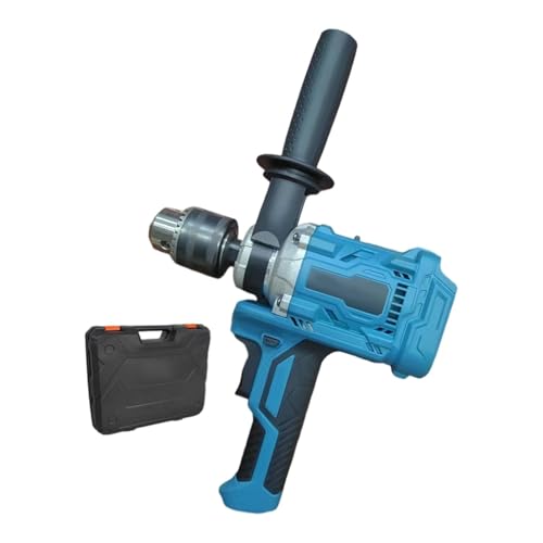 Elektrischer Betonmischer Zementmischer Schlammmischer Tragbar Kompakt 9.25x2.95x14.37 inch für Trockenbau Dünnbettmörtel Bauprojekt von pistro