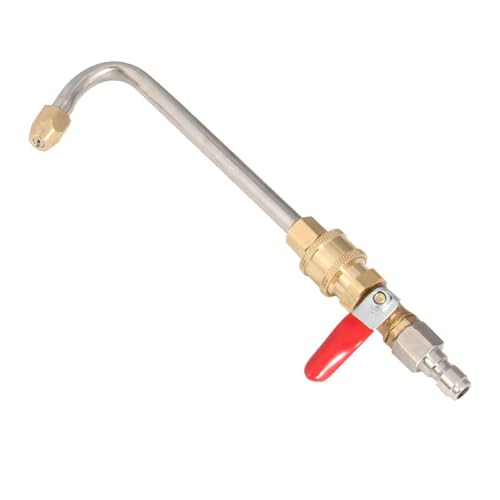Ersatz-Schlauchadapter für Hochdruckreiniger mit gebogener Stangenverlängerung, 1/4-Zoll-Schnellverbindungs-Kugelhahn, 90-Grad-Bogen von pistro